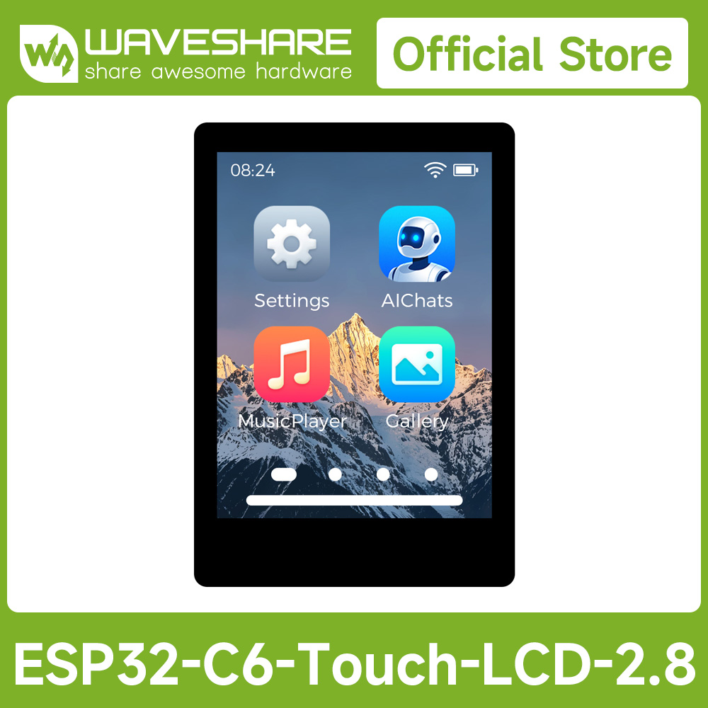 Waveshare Esp32 - Waveshare ESP32-C6 2,8-Zoll-IPS-Entwicklungsboard mit kapazitivem Touch-Display,