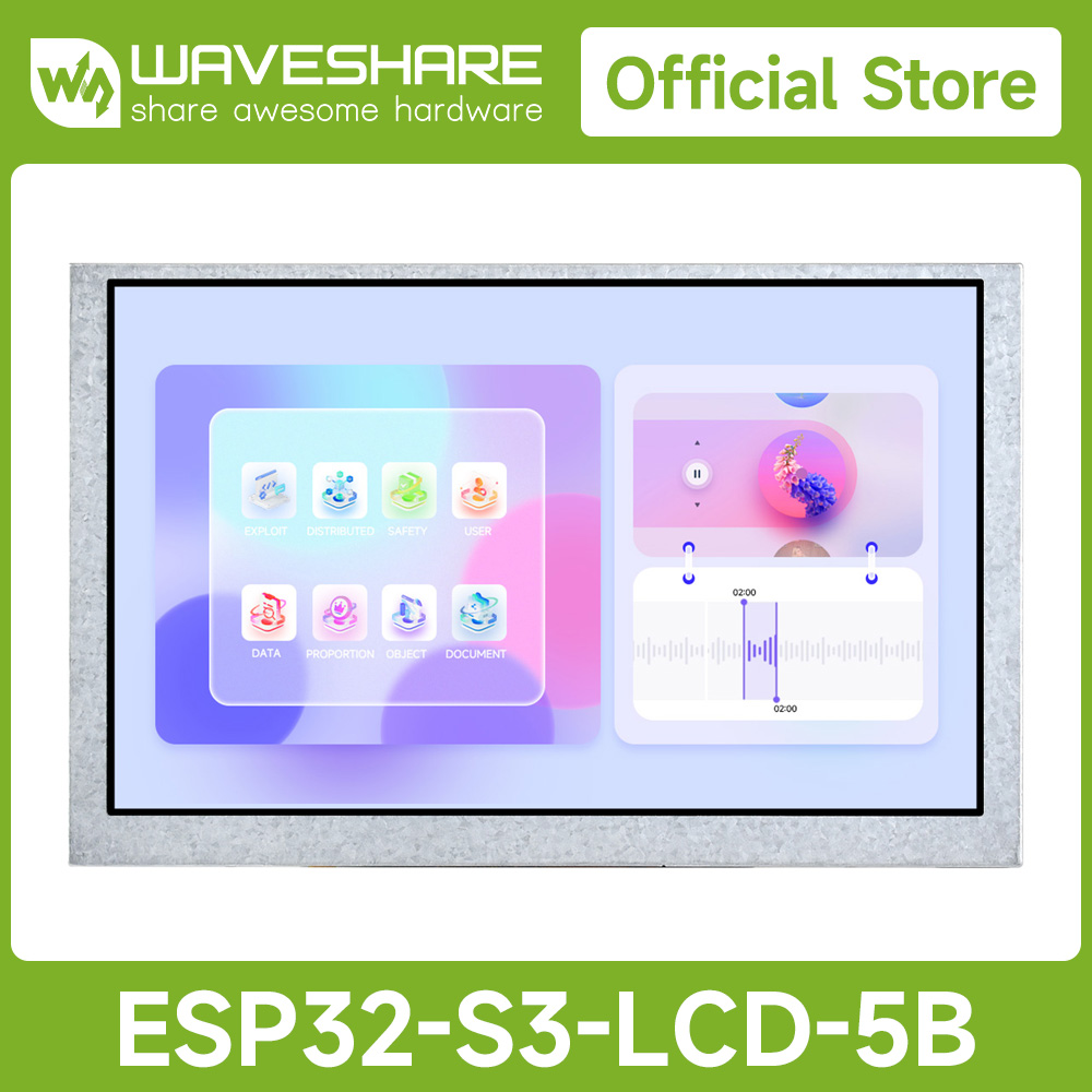 Waveshare Esp32 - Waveshare ESP32-S3 5-Zoll Kapazitives Touch-Display Entwicklungsboard,