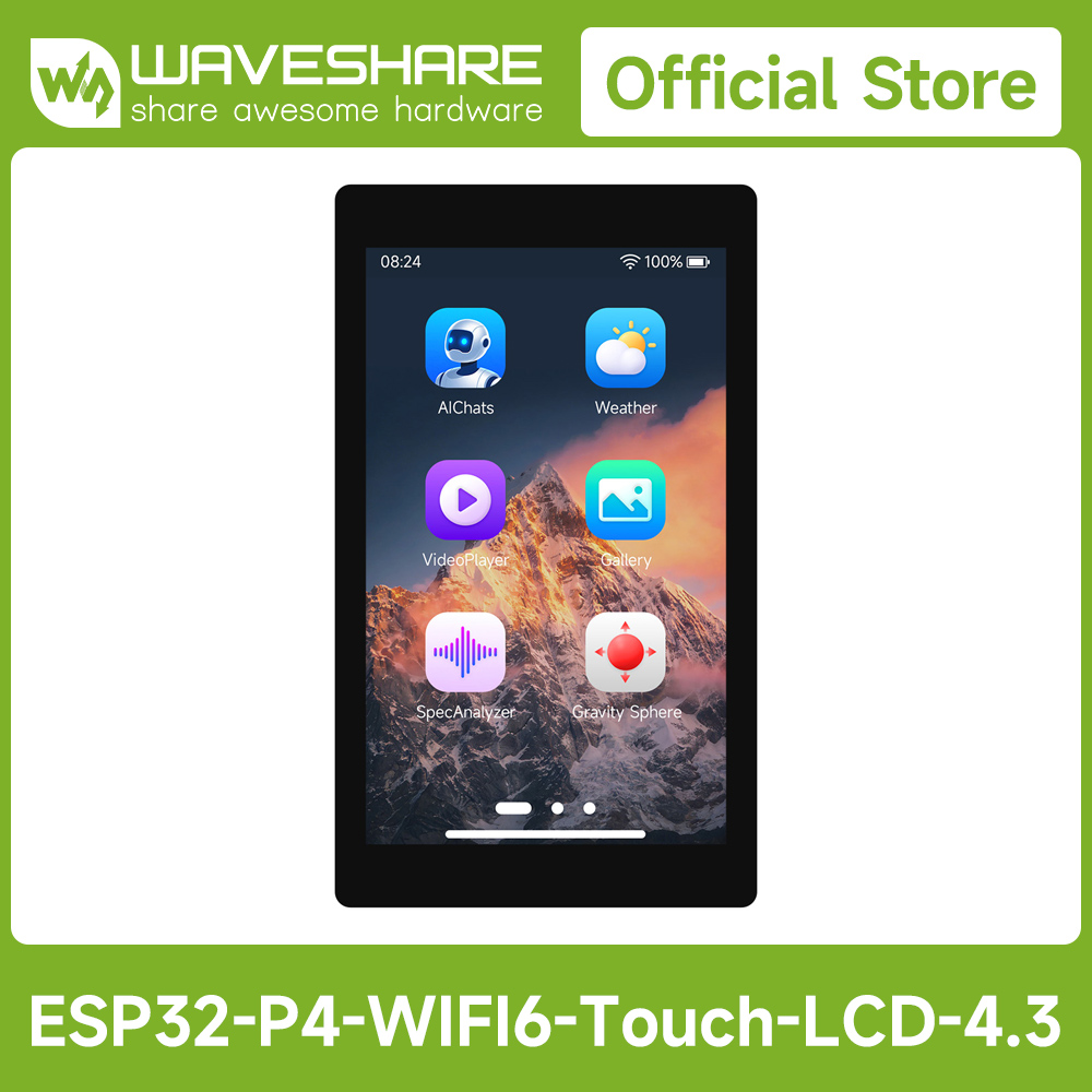 Waveshare Esp32 - Waveshare ESP32-P4-WIFI6 4,3-Zoll-Entwicklungsboard, 480 × 800